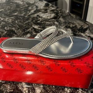 Guess silver embellished sandals